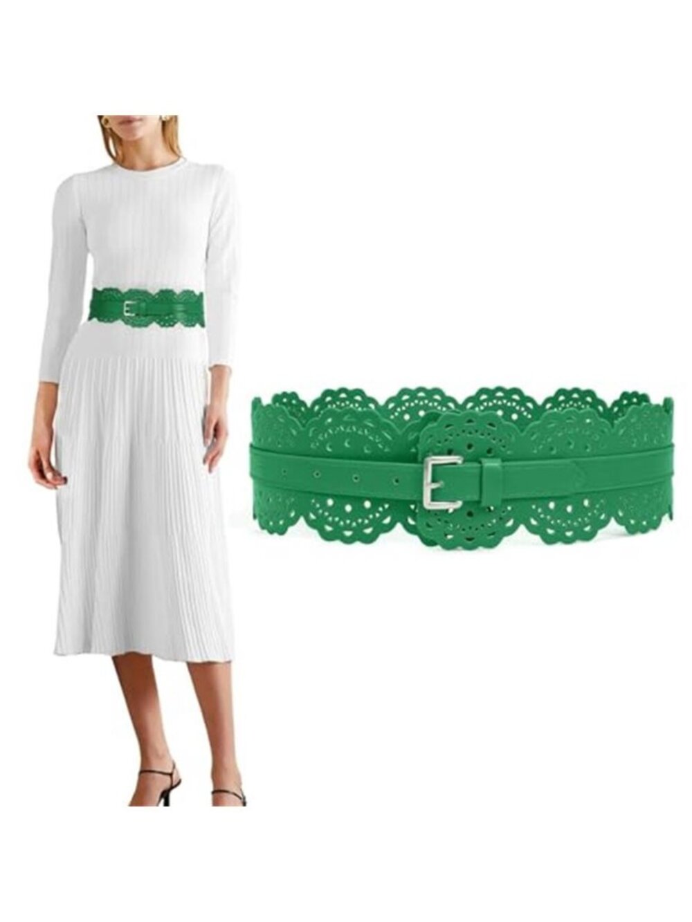 XZQTIVE Women Wide Belt For Dresses Vintage Chunky Belts Thick Leather Waist